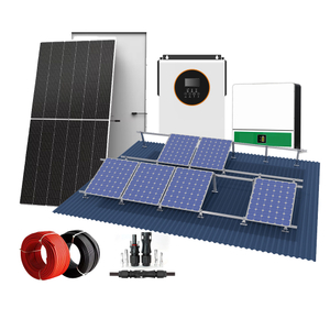 Pannello solare Off Grid Grid Sistema solare Pannelli fotovoltaici Kit facile installazione per il montaggio del tetto