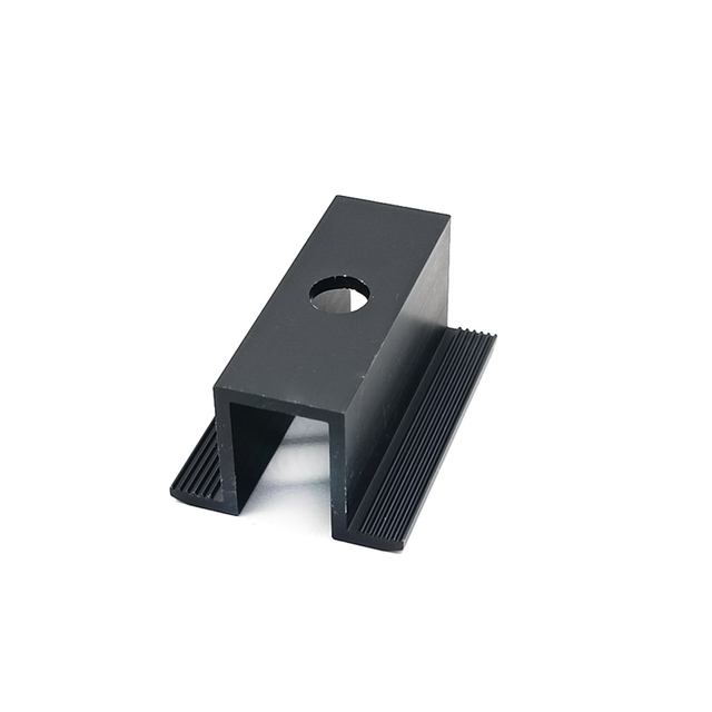 Kit di morsetto per staffa del pannello solare nero in alluminio per sistema di montaggio del tetto