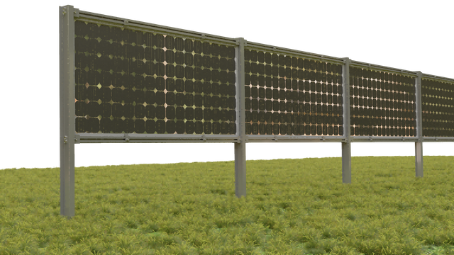  Sistema di pannelli solari verticali con struttura di montaggio a terra solare